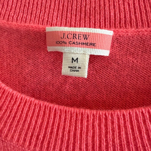 J. Crew Coral Cashmere Sweater - Women's Size Medium - Picture 4 of 4